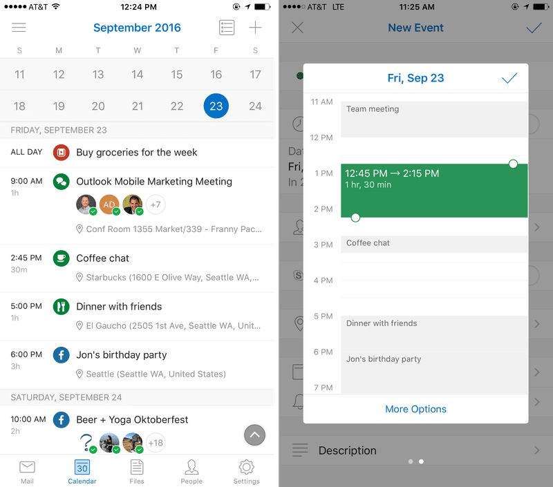 آپدیت جدید Outlook برای تلفن های هوشمند، حاوی قابلیت های Sunrise Calendar