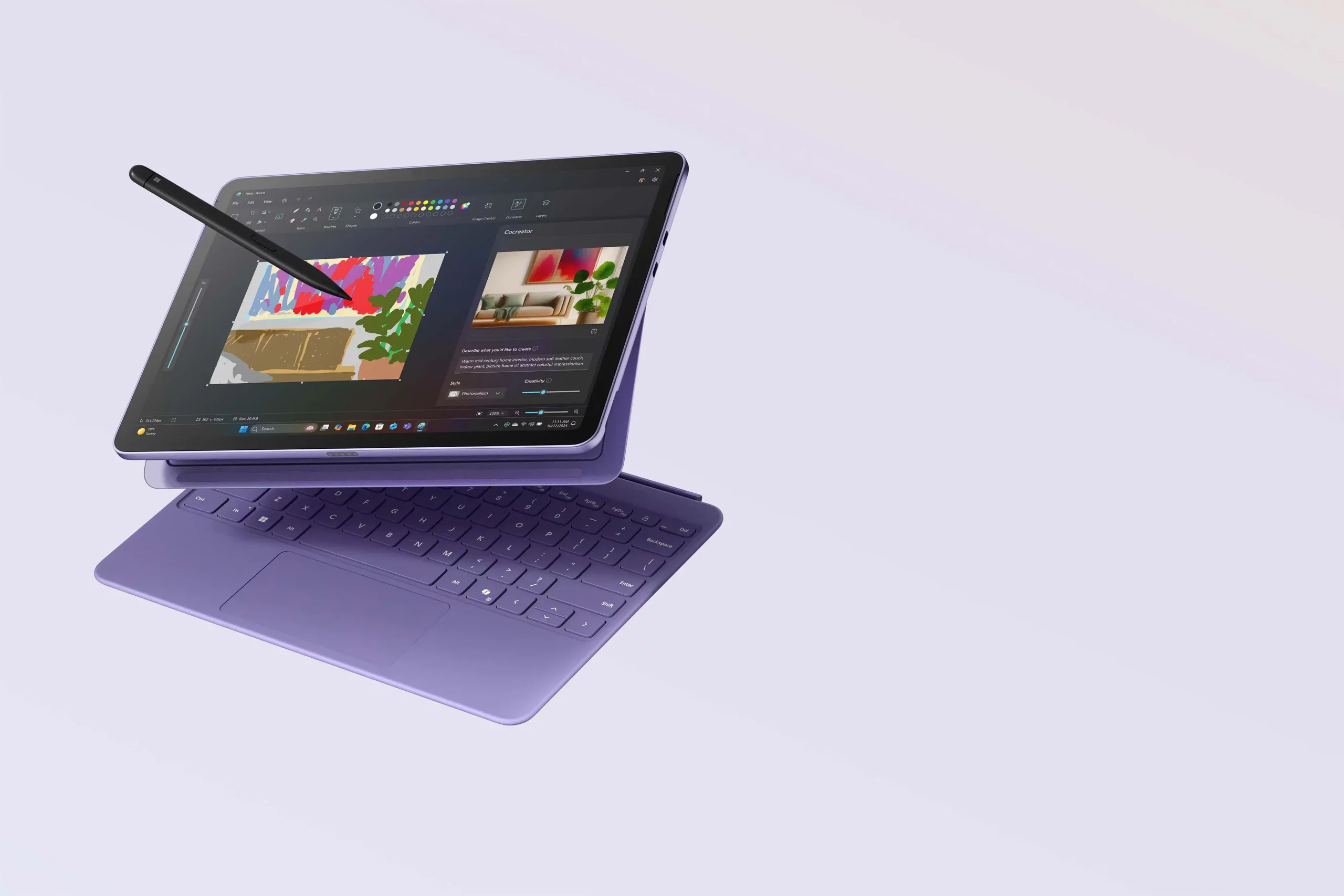 surface pro violet with pen
