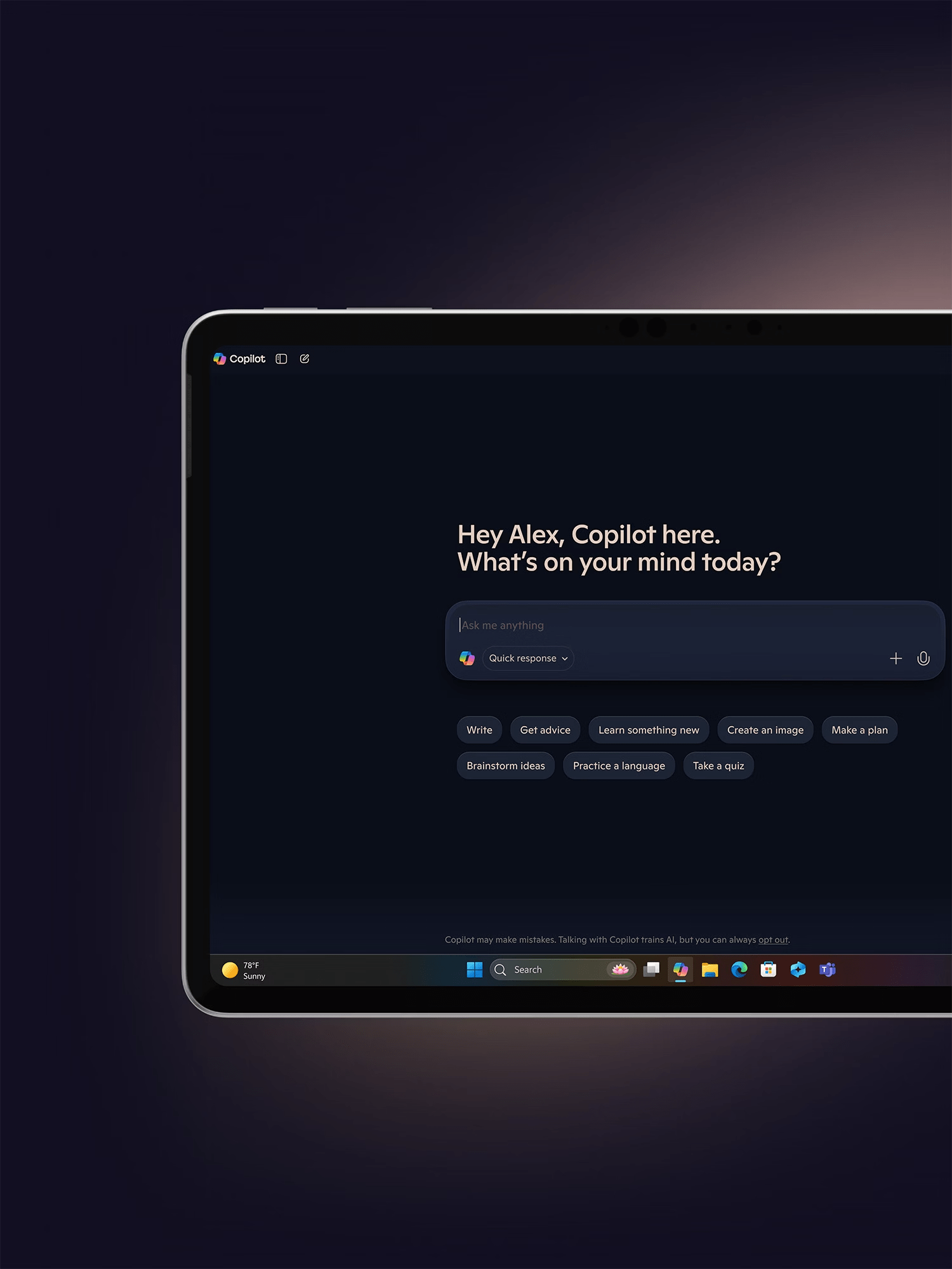 Talk to your AI companion